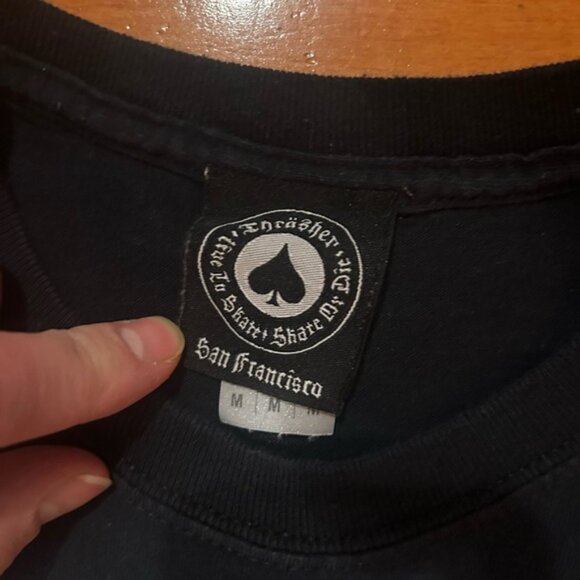 Thrasher Skate Outlaw by Pushead Vintage T-Shirt Limited Edition- Black - Picture 2 of 4